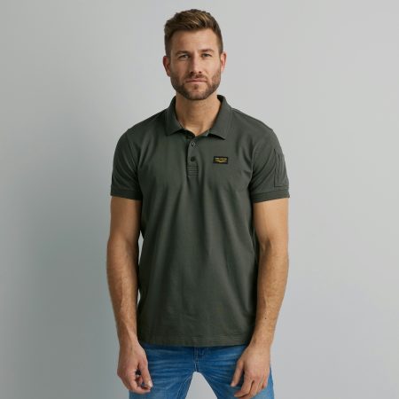 Pme Legend Short Sleeve Polo Cotton Elastan P Poloshirts 8039 - Beluga
