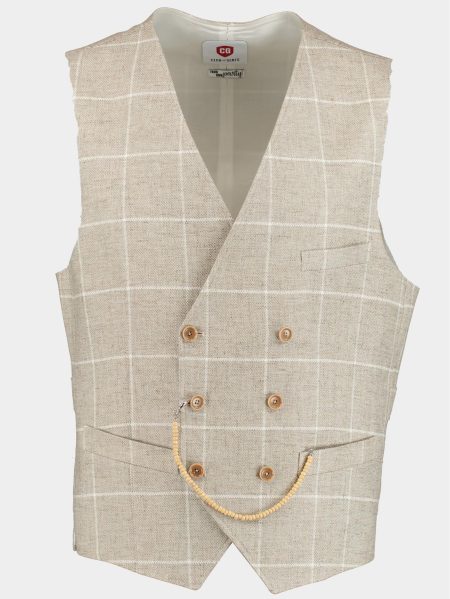 Club of Gents Gilet Mix & Match Beige Weste/Waistcoat CG Perry 31.011S3 / 243020/21