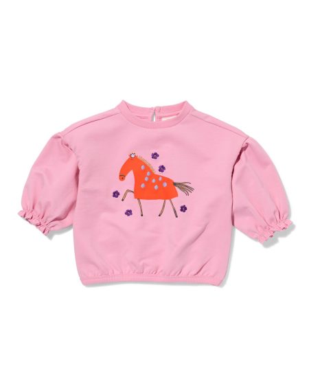 HEMA Babysweater Paard Roze (roze)