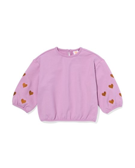 HEMA HEMA Babysweater Hartjes Paars (paars)