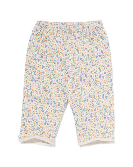 HEMA Babybroek Bloemen Ecru (ecru)