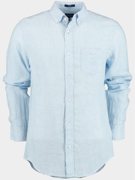 Gant Casual hemd lange mouw reg linen stripe shirt 3230081/468