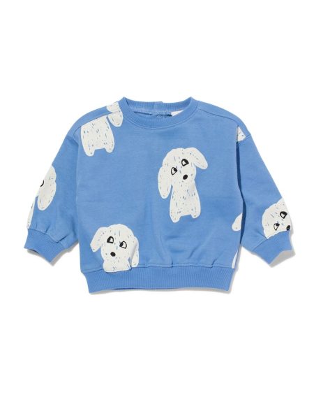 HEMA Baby Sweater Honden Felblauw (felblauw)