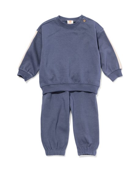 051 Baby Kleding Sweatset Blauw (blauw)