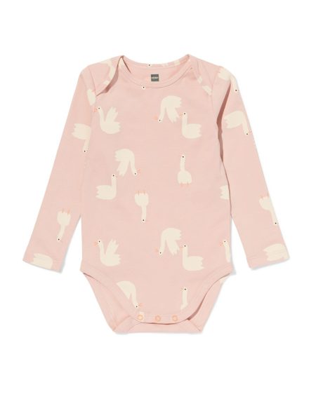 HEMA HEMA Romper Met Stretch Ganzen Roze (roze)