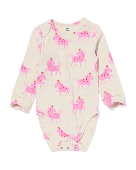 HEMA Meegroeiromper Ecovero™ Paard Gebroken Wit (gebroken wit)