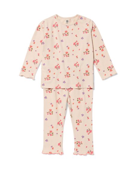 HEMA HEMA Babypyjama Bloemen Roze (roze)