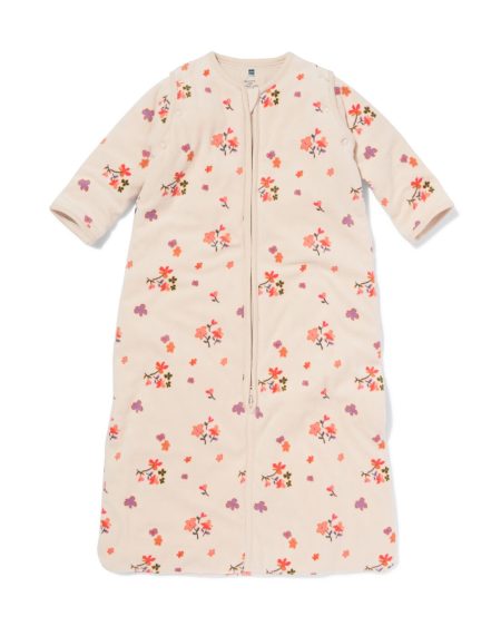051 Slaapzak Met Afneembare Mouwen Velvet 3.0tog Bloemen Beige (beige)