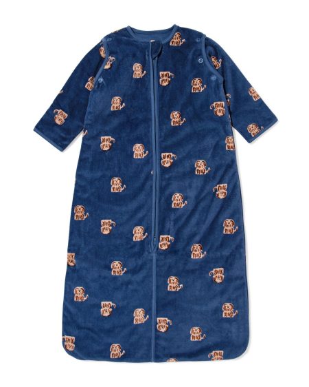 HEMA HEMA Slaapzak Met Afneembare Mouwen Velvet 3.0tog Honden Blauw (blauw)