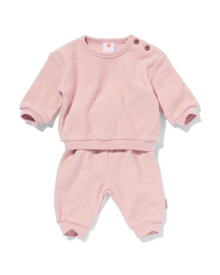 HEMA Baby Kledingset Badstof Lichtroze (lichtroze)