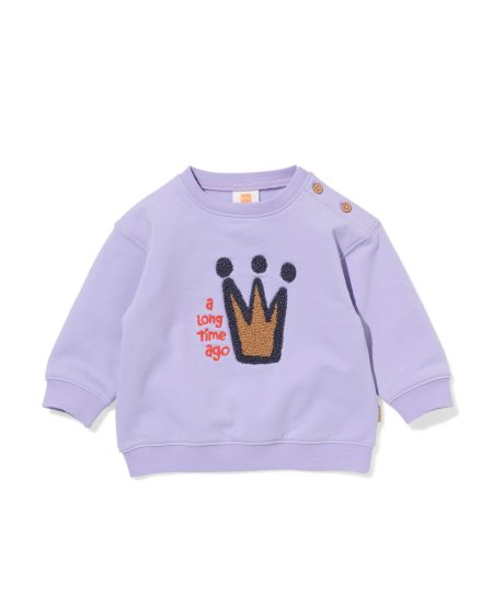 051 Newborn Sweater Rib Kroontje Paars (paars)