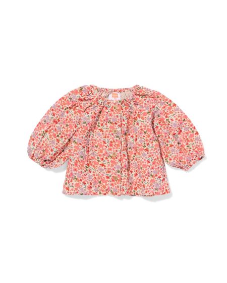 HEMA Newborn Blouse Mousseline Bloemen Ecru (ecru)
