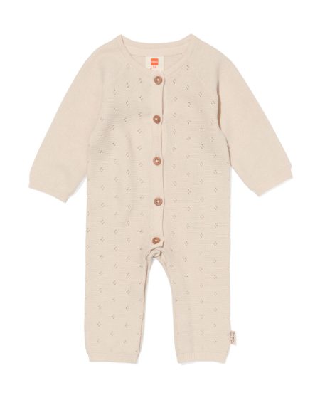 HEMA Newborn Jumpsuit Ajour Ecru (ecru)