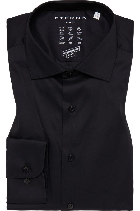 ETERNA Performance Overhemd zwart