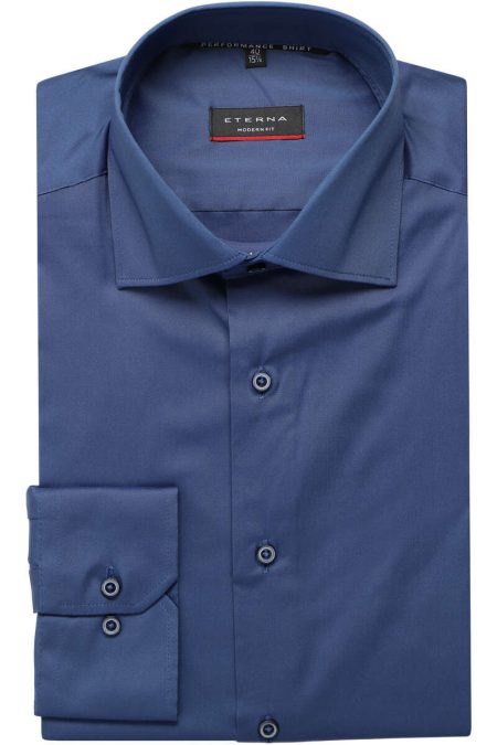 ETERNA Performance Overhemd rook blauw