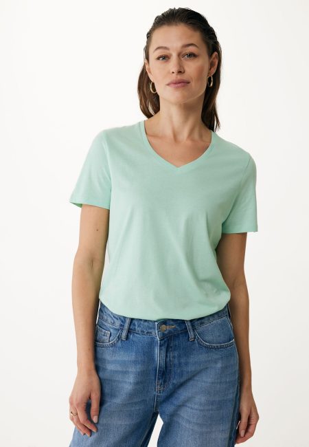 Femmie V-neck T-shirt Licht Mintgroen