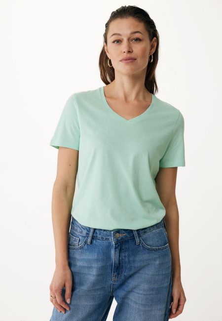 Femmie V-neck T-shirt Licht Mintgroen