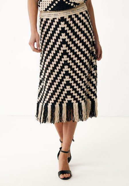 Rok Gehaakt met Geoprint Zwart