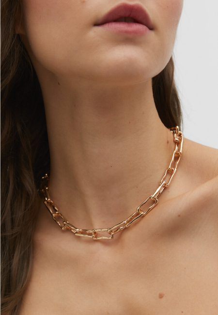 Stradivarius Rechthoekige schakelketting  Goud OS