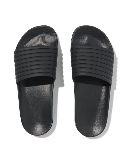 HEMA Dames Badslippers Met Ribbelband Zwart (zwart)