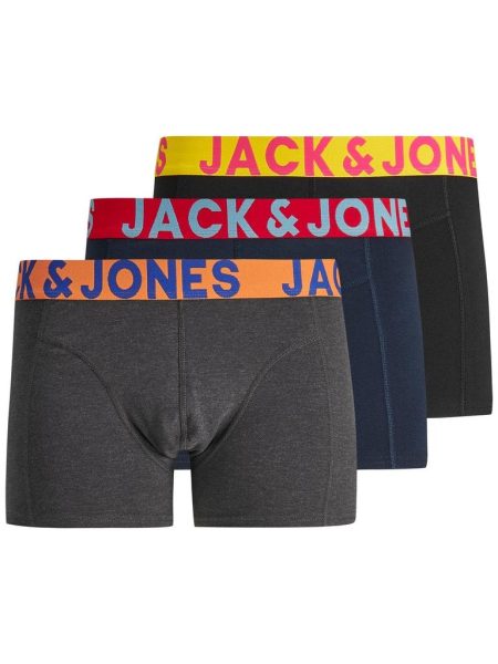 Jack & Jones Jaccrazy Solid Trunks 3 Pack 12151349 Boxershorts Black Navy Blazer 12151349