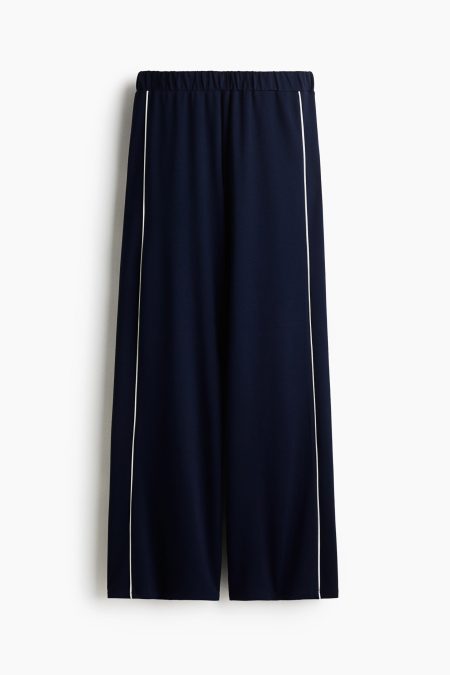 H & M - Wijde pull-on broek - Blauw