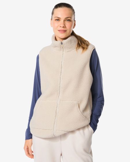 HEMA Dames Sherpa Bodywarmer Creme (creme)