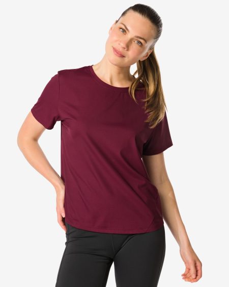 HEMA Damessportshirt Donkerrood (donkerrood)