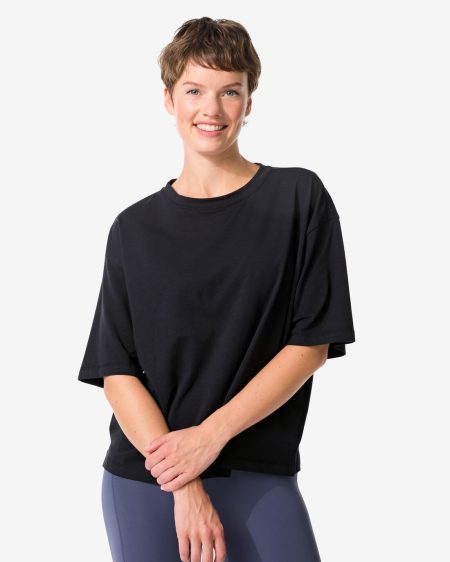 140 Dames T-shirt Oversized Zwart (zwart)