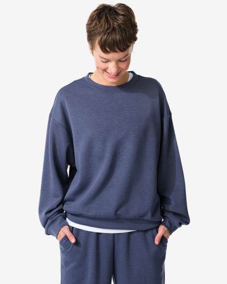 HEMA HEMA Dames Lounge Trui Donkerblauw (donkerblauw)