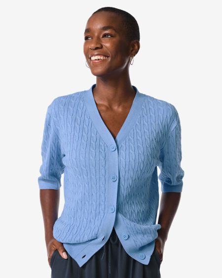 051 Dames Kabelvest Rosie Blauw (blauw)