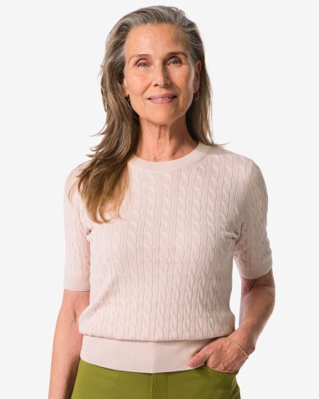 051 Dames Kabeltrui Fally Paars (paars)