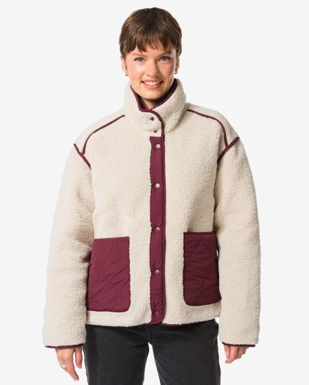 HEMA HEMA Omkeerbare Damesjas Eloise Teddy Rood (rood)