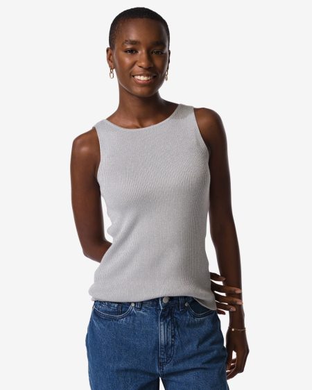 051 Damessinglet Rita Rib Zilver (zilver)