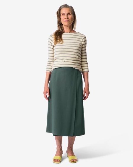 051 Dames Overslagrok Ember Donkergroen (donkergroen)