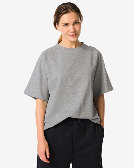 HEMA Dames T-shirt Luca Middengrijs (middengrijs)