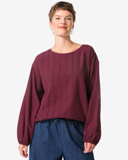 HEMA Damesblouse Darcey Bordeauxrood (bordeauxrood)