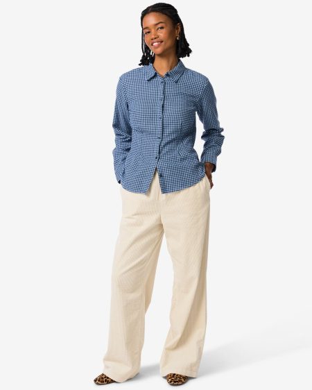 HEMA HEMA Damesbroek Lena Corduroy Gebroken Wit (gebroken wit)