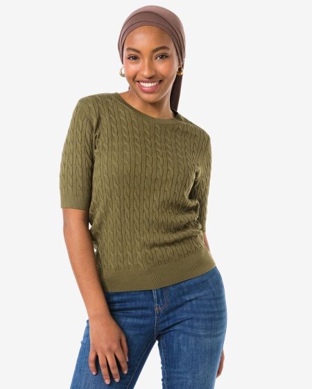 HEMA HEMA Damestrui Fally Kabel Olijf (olijf)