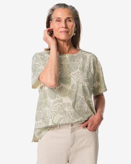 HEMA HEMA Dames T-shirt Dori Schelpen Zand (zand)