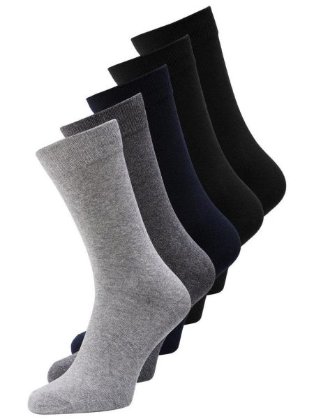 Jack & Jones Jacjens Sock 5 Pack Noos 12113085 Sokken Dark Grey Melange Black 12113085