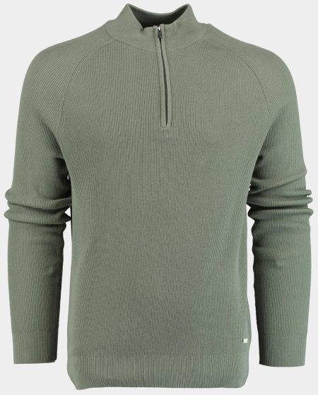 Born With Appetite Pullover Groen Zack Halfzip Pullover 25105ZA20/361 sea green