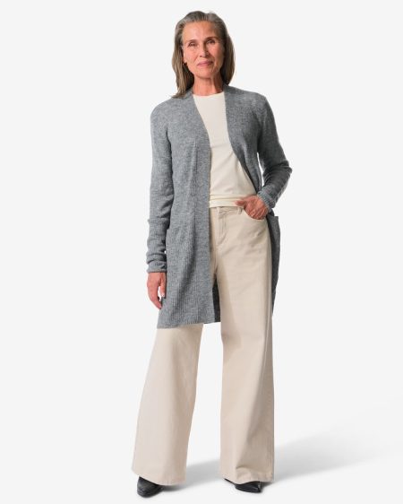 HEMA Damesvest Lana Middengrijs (middengrijs)