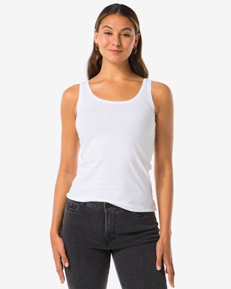 HEMA HEMA Damessinglet Biologisch Katoen Wit (wit)