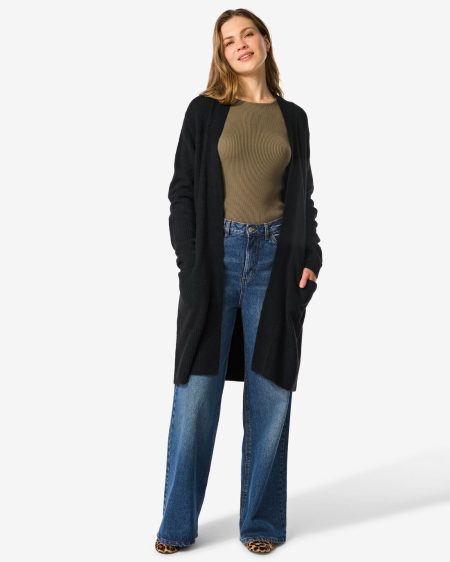 HEMA HEMA Damesvest Lana Zwart (zwart)