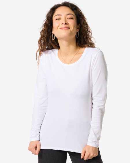 HEMA HEMA Dames Basic T-shirt Wit (wit)