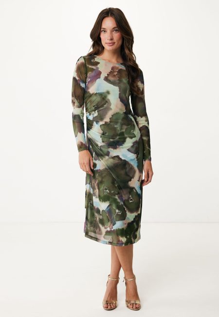 Jurk Mesh Khaki Groen