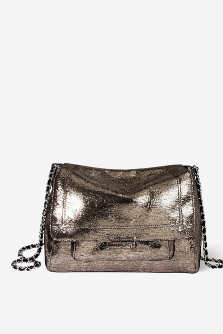 Jerome Dreyfuss crossbody Lulu M lame champagne