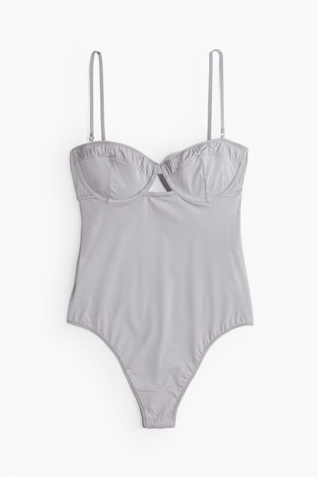 H & M - Non-padded body van microvezel - Grijs