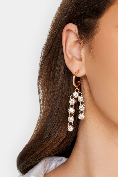 Oorringen Met Ronde Hangers Met Diamantjes In Goud